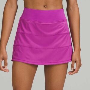 Lululemon Pace Rival MR Skirt Long Vivid Plum 6 NWT